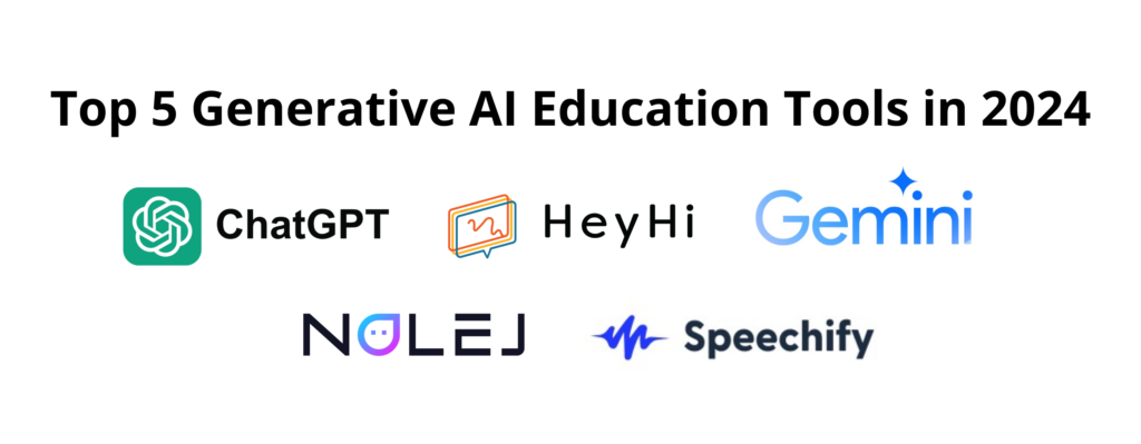 Top 5 Generative AI Education Tools in 2024